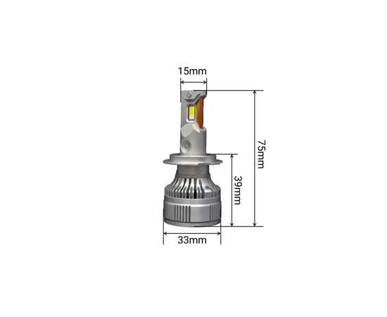 Светодиодные лампы A14-H7 65W (комплект 2шт), изображение 4