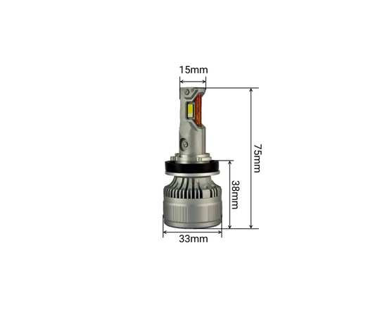 Светодиодные лампы A14-H8/H11 65W (комплект 2шт), изображение 2