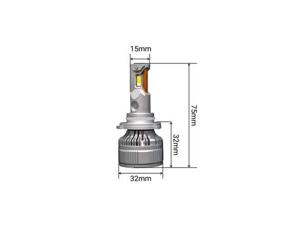 Светодиодные лампы A14-9005 65W (комплект 2шт), изображение 2