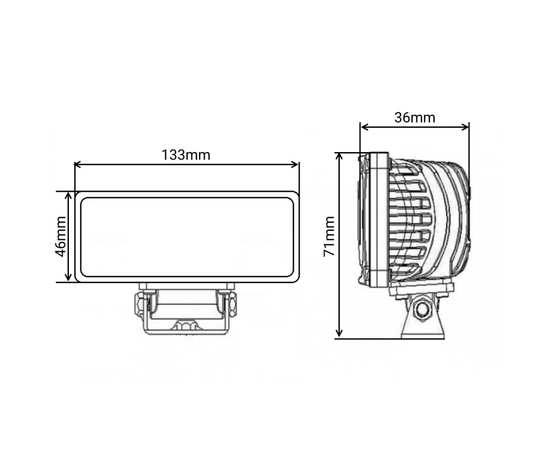 Светодиодная фара 24W, дальнего света Epistar (Spot) 0024WS, изображение 2