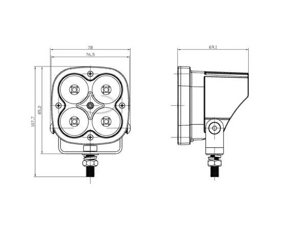 Светодиодная фара 40W, дальнего света, Spot 0040SS, изображение 2