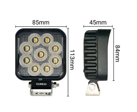 Светодиодная фара Samrai 36W - Рабочего света, 1336SF (Светодиоды Osram) 4680Lm, 5000К, изображение 2