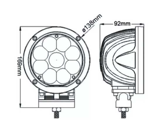 Светодиодная фара 45W Дальнего света Spot 1345RS, изображение 3