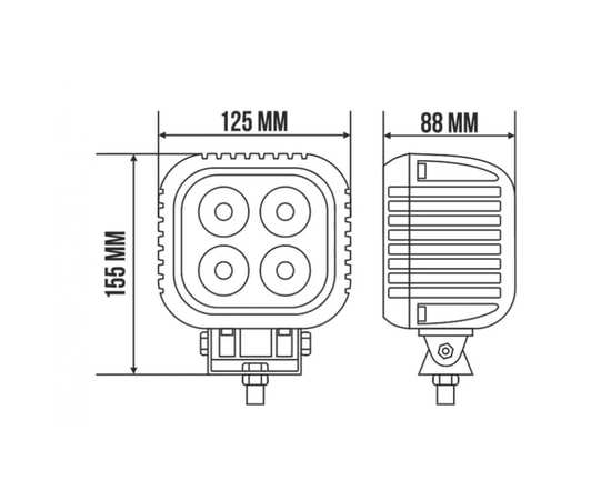 Светодиодная фара 40W рабочего света, квадратная CREE 1440SF