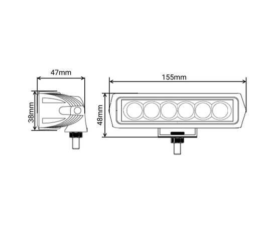 Светодиодная LED фара 18W дальнего света, CREE PRO (Spot), изображение 2