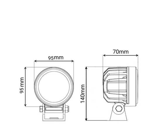 Светодиодная LED фара 50W, рабочего света, круглая, Osram, изображение 2