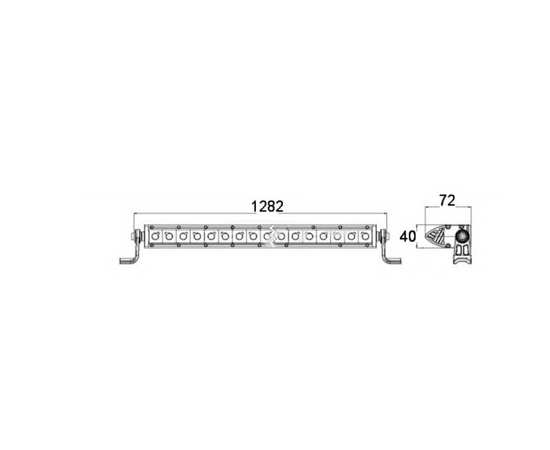 Светодиодная балка 240W COMBO ближний/дальний свет 23240C CREE, изображение 5