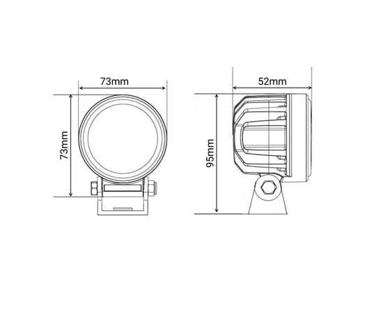 Светодиодная фара 30W + 5W DRL (2 шт) противотуманная фара ровная СТГ R3030WD