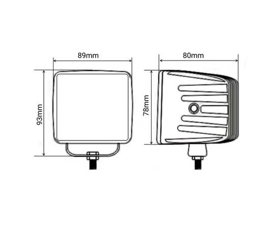 Светодиодные фары 40W (2 шт) противотуманная фара ровная СТГ 0020SB, изображение 4