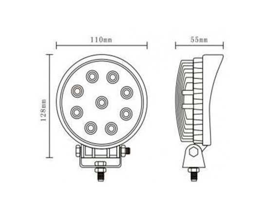 Светодиодная фара 27W рабочего света LOYO WORK 8027B 8027 (10-80V), изображение 3