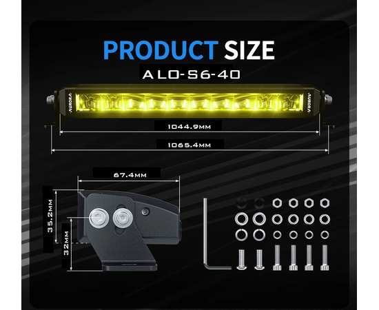 Светодиодная балка Aurora 375/375W - Комбинированный свет, ALO-S6-50-R5H1, (Переключение - Белый 375W + Желтый свет 375W)