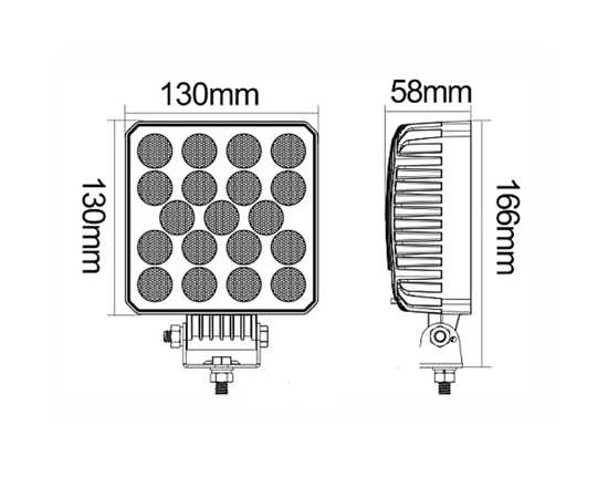 Светодиодная фара 76W рабочего света, 6076SF -светодиоды Osram, изображение 2