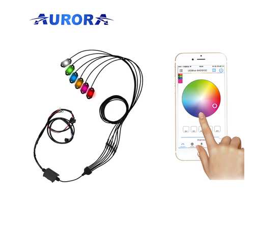 Подсветка точечная Aurora ALO-Y1-2-RGB-D6 универсальная 6 шт -18W управление Bluetooth, изображение 23