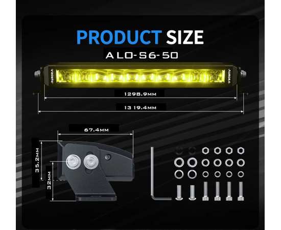 Светодиодная балка Aurora 375/375W - Комбинированный свет, ALO-S6-50-R5H1, (Переключение - Белый 375W + Желтый свет 375W), изображение 11