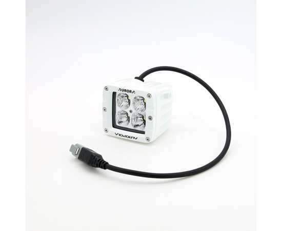 Фара 40W AURORA - Ближний свет, ALO-M-2-E4T (белый корпус), изображение 3
