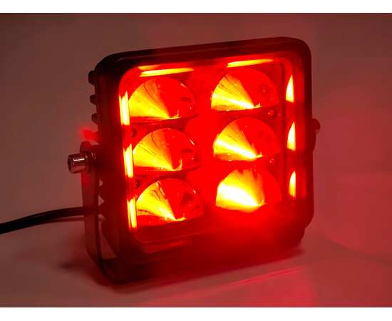 Маркерный фонарь LOYO 30W - Красная дуга (подкова) FORK U-ZONE SHAPE ARC MAX RED, 10-80V