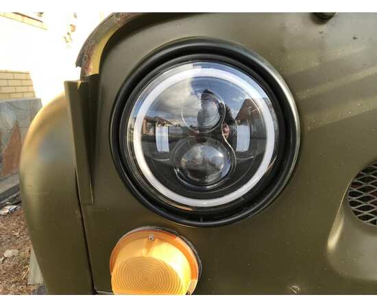 Фара головного света Aurora 7" дюймов 20W/40W - ALO-M1 - Ближний/Дальний 12V 2350Lm/1770Lm (1шт)
