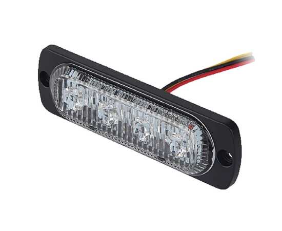 Фара вспышка 2W Sanmak SM7001-2Y  - Янтарный цвет, 10 режимов,  (стробоскоп)