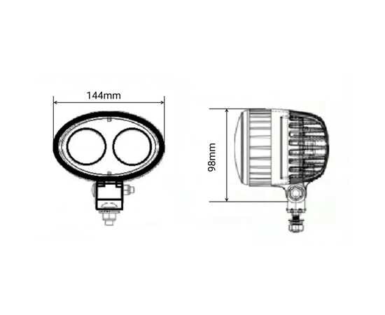 Маркерный фонарь 6W - Красный круг (точка) (Red Spot) на погрузчик, 6WRS