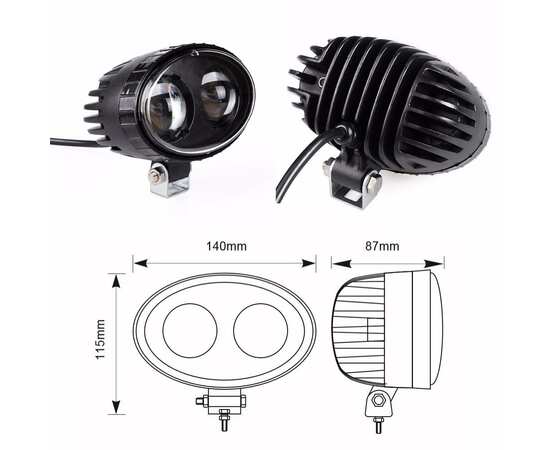 Маркерный фонарь LOYO 20W - Синяя точка, 4020 Blue, изображение 9