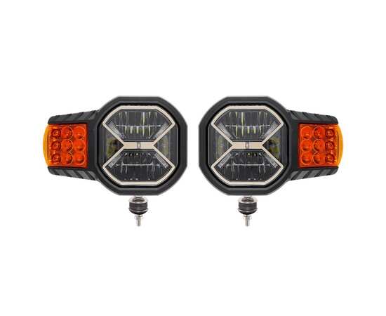 Фары для спец техники 100W - Головной свет с обогревом, 16100W (2 шт) 4000 / 6000Lm, 9-32V