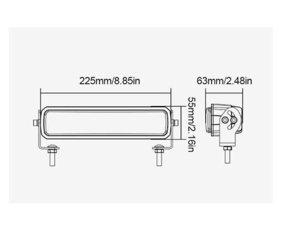 Маркерный фонарь LOYO 60W - Красная линия, FORK LINE MEGA RED  для вилочного складского погрузчика