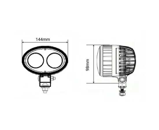 Фонарь маркерный Samrai 18W - Синяя точка , круг, 18WBS (светодиоды Cree), 9-80V