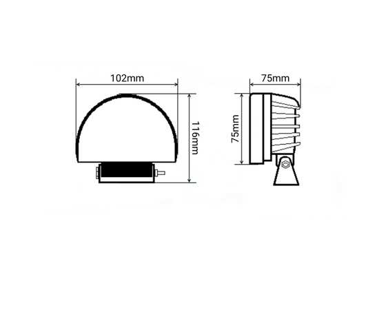 Фонарь маркерный Samrai 18W - Синяя дуга, подкова, 18WBU (светодиоды Cree), 9-80V