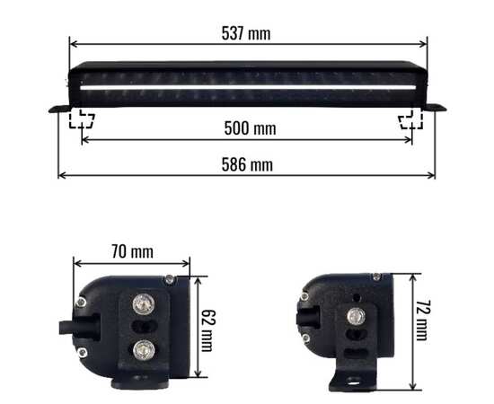 Светодиодная двухрядная балка Samrai 180W - Водительский свет с ДХО, 54 см, 23400 Lm, 35180D, изображение 5
