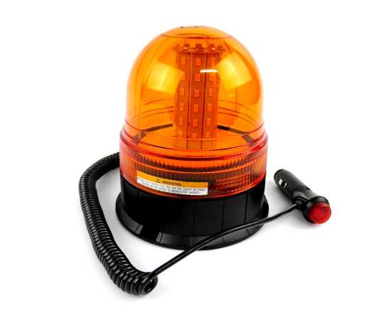 Маяк проблесковый 60LED 609H-C, 14см, 7 режимов, на магните-присоска, 12/24V