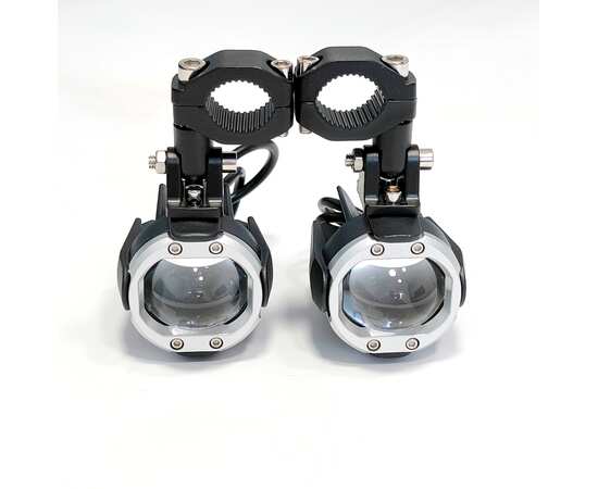 Противотуманные фары 100W для мотоцикла, (Белый-Желтый) - Ближний/Дальний света, Стробоскоп (2 шт)  OTBS-3G
