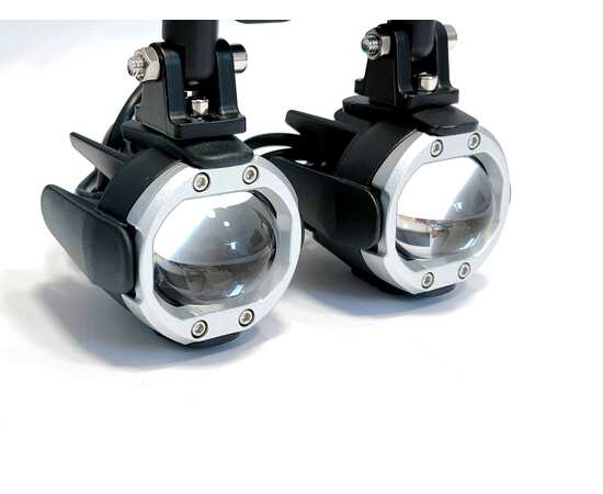 Противотуманные фары 100W для мотоцикла, (Белый-Желтый) - Ближний/Дальний света, Стробоскоп (2 шт)  OTBS-3G