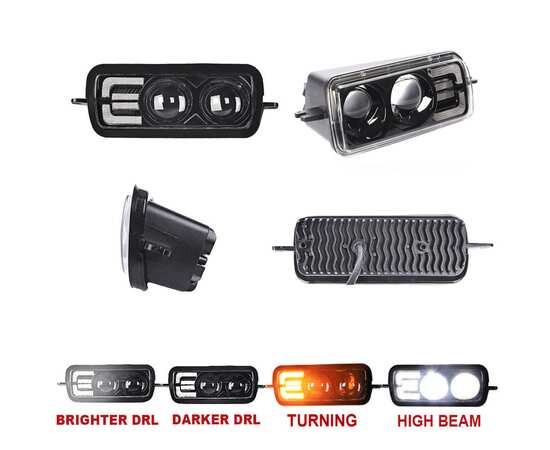Надфарники Lada Niva 50W - LY-LD-DRL001 -  Противотуманный свет,  DRL (ДХО), Поворот. (НИВА 1995-2019) 3000Lm