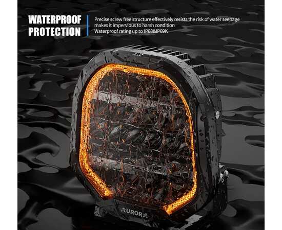 Светодиодные фары AURORA 270W - ALO-P-R-9-R11Y-AW - Комбинированный свет (белый свет) + ДХО (Желтый