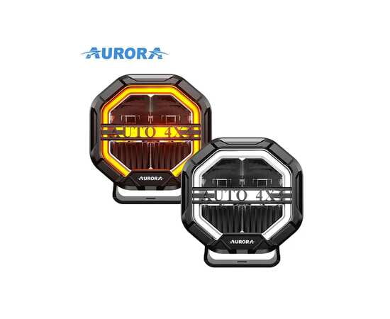 Светодиодная фара AURORA 40W - ALO-W-4-R12T3-AW - Комбинированный свет (белый свет) + ДХО (Желтый -Белый) 4600Lm