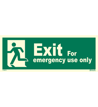 Exit For Emergency Use Only Plus Symbol Left 114412 334412