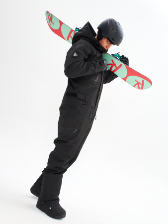Мужской зимний горнолыжный / сноубордический комбинезон Azimuth Снежный Воитель 123/23962_503 Черный