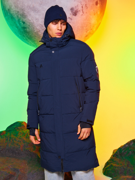 Мужское мембранное стеганное пальто Azimuth Снежный Витязь 123/23685_27 Темно-Синий