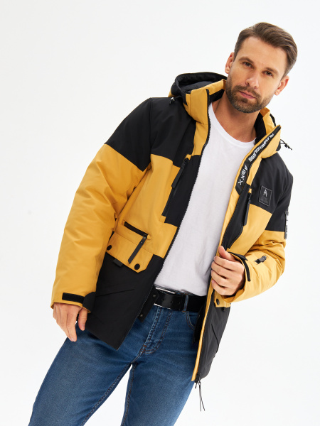 Мужская зимняя мебранная куртка Alpha Endless Cityscape 323/2620_18 Янтарный