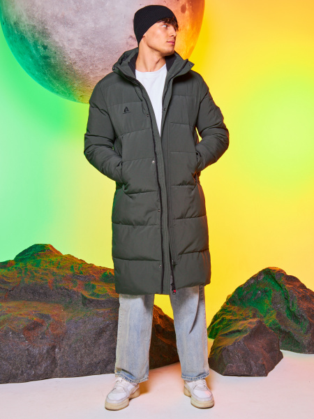 Мужское мембранное стеганное пальто Azimuth Снежный Витязь 123/23685_29 Хаки