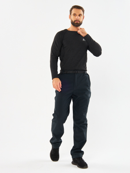 Мужские брюки виндстоперы на флисе Azimuth A22_702 Темно-Серый