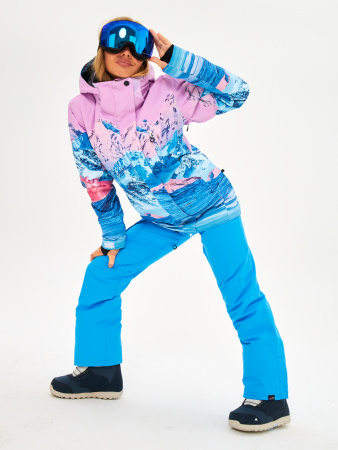 Женский сноубордический /горнолыжный костюм Alpha Endless Волшебное конфетти_011 / брюки 223/1421_BNZ Синий
