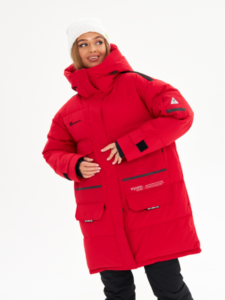 Женская зимняя мембранная куртка /парка /пальто OVERSIZE Azimuth Сказка 123/22900_25 Красный