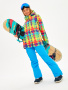 Женский сноубордический /горнолыжный костюм Alpha Endless Волшебное конфетти_006 / брюки 223/1421_BNZ Синий