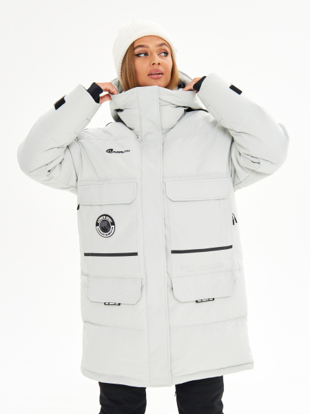 Женская зимняя мембранная куртка /парка /пальто OVERSIZE Azimuth Сказка 123/22900_22 Blanc de Blanc