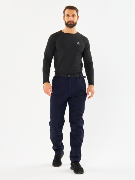 Мужские брюки виндстоперы на флисе Azimuth A22_703 Темно-Синий