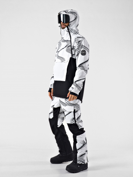 Мужской мембранный сноубордический / горнолыжный костюм Gsou Snow 2259_592 Белый