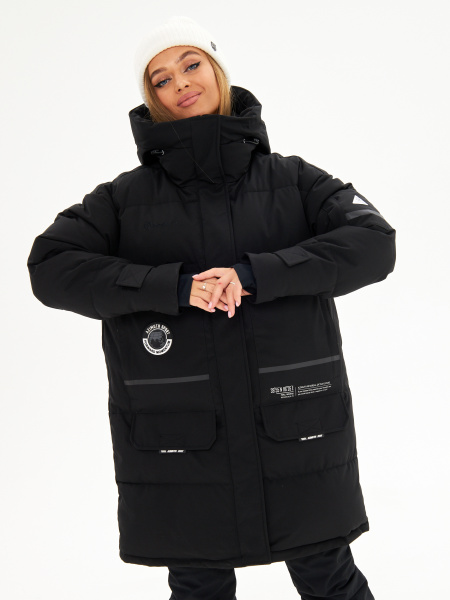 Женская зимняя мембранная куртка /парка /пальто OVERSIZE Azimuth Сказка 123/22900_20 Черный
