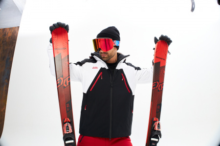 Мужской мембранный горнолыжный / сноубордический костюм Alpha Endless Ardor Tech 423/148_4 Белый + P 423/002_22 Красный