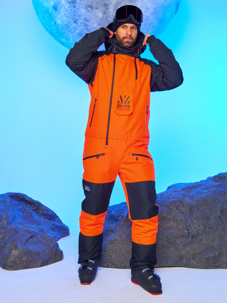 Мужской зимний горнолыжный / сноубордический комбинезон Azimuth Северный Герой 123/23963_522 Пульсирующий Оранжевый